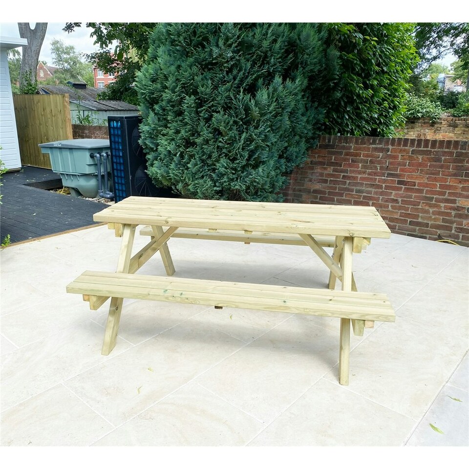 image 1 of Deluxe Heavy Duty Picnic Table - 1800mm Length - 8 Seater