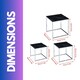 image 7 of Set Of 3 Faux Marble Nesting Tables Black Grey