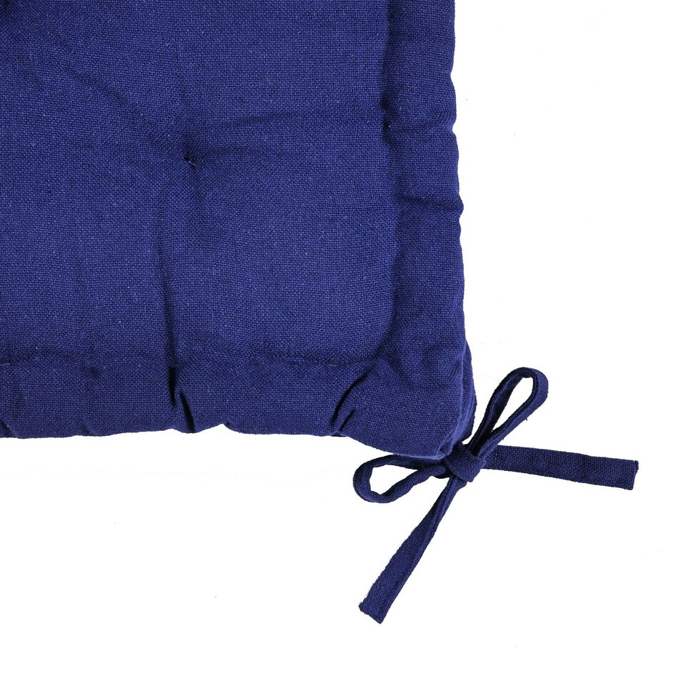 image 1 of Nicola Spring French Mattress Seat Cushions - 40cm - Blue - Pack of 4 Blue