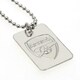 image 2 of Arsenal FC Silver Plated Dog Tag And Chain - Silver - One Size