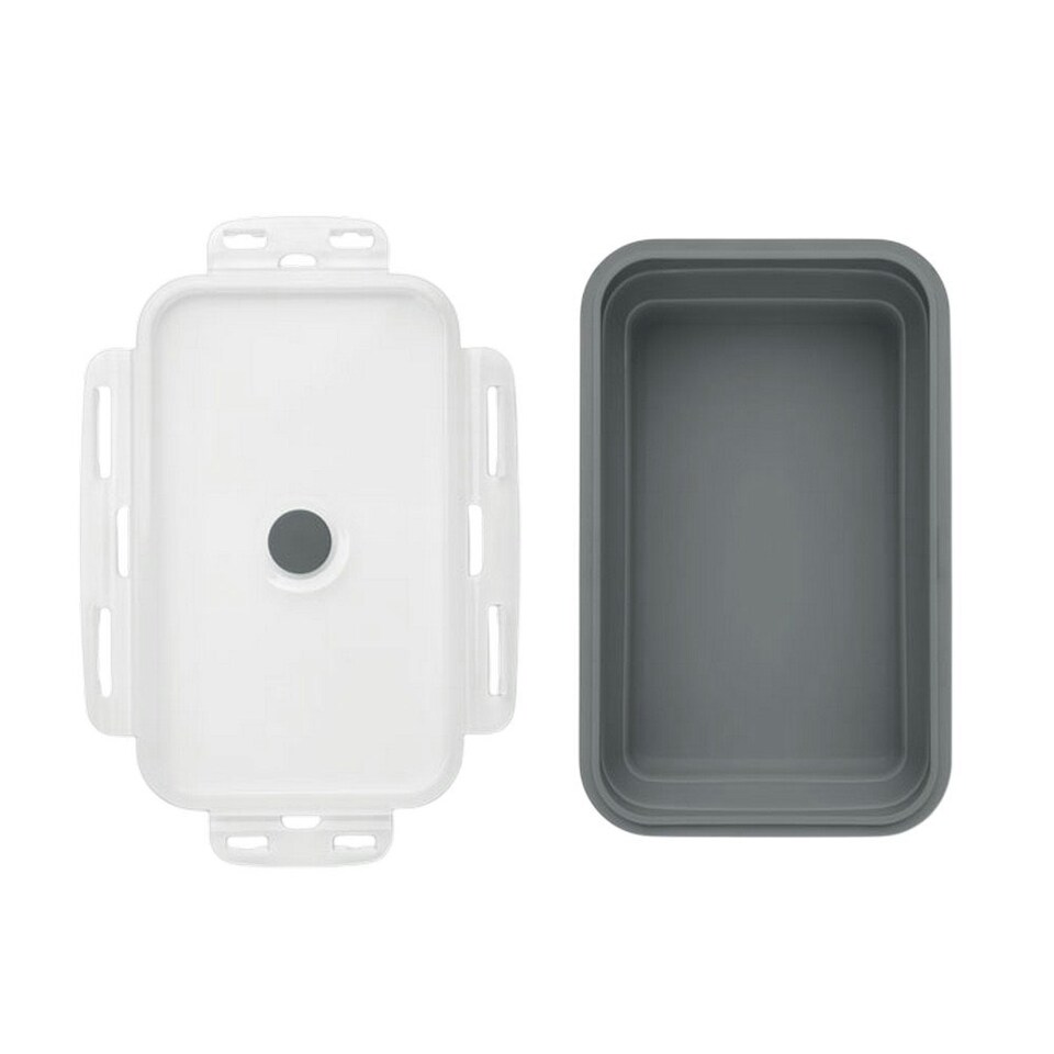 image 1 of MidOcean Kolapso Silicone Collapsible Lunch Box - Stone Grey - One Size