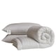 image 1 of Opulent Home Striped 7.5 Tog Microfiber Summer Duvet and Pillow Set|White|King