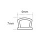 image 2 of Faithfull Silicone Draught Excluder - White - 9mm x 7mm White