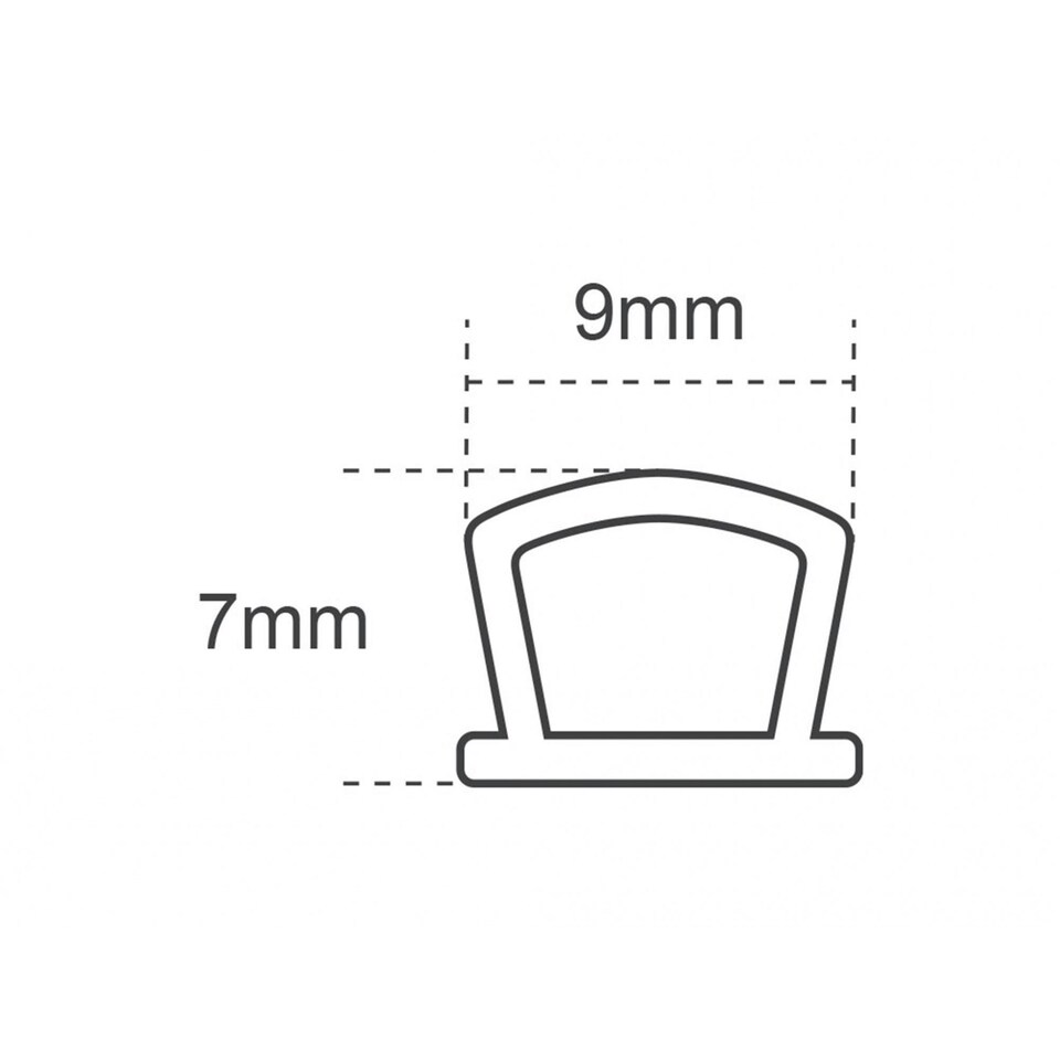 image 1 of Faithfull Silicone Draught Excluder - White - 9mm x 7mm White
