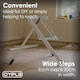 image 10 of Foldable 2 Step Ladder Stepladder Non Slip Tread Safety Steel Portable Stool | White