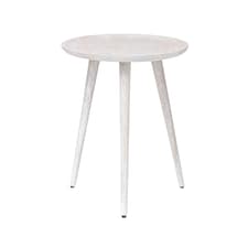 Electra Round Solid Mango Wood Side Table for Living Room Bedroom