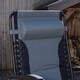 image 3 of Set of 2 Luxury Padded Multi Position Zero Gravity Garden Relaxer Chair Lounger in Grey & Black