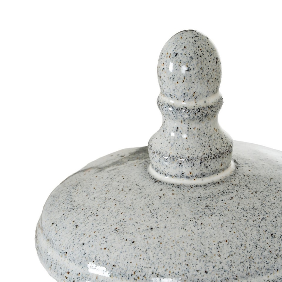 image 1 of Sona Large Hurricane Lantern Candle Holder with Lid - Glass - L21 x W21 x H50 cm - White