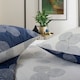 image 5 of Hyogo Japanese-Inspired Luxury Double Gauze Cotton Duvet Cover Set Blue | White | Single
