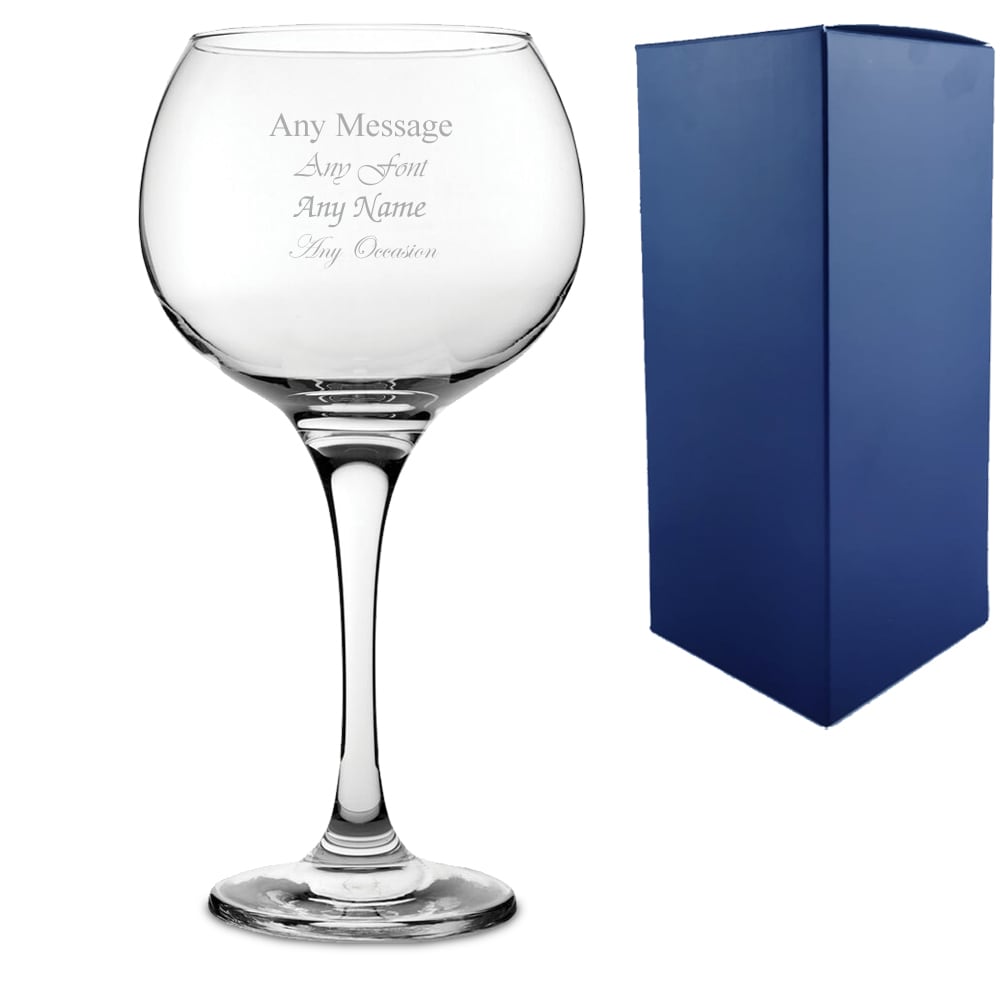Uniqueful Personalised Engraved Extra Large Ambassador Gin Balloon Any Message in Clear | Size: 1000ml