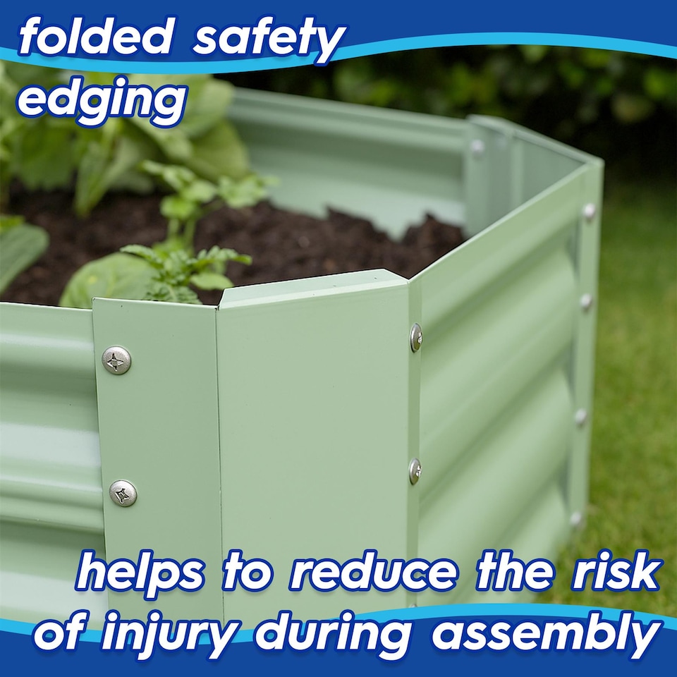 image 1 of Harbour Housewares Square Galvanised Steel Raised Garden Beds - 90cm x 90cm - Anthracite - Pack of 2