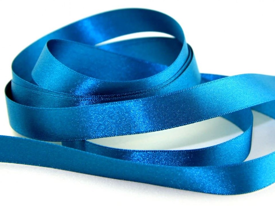 Berisfords 673 Malibu Blue 50mm Double Faced Satin Ribbon for Dressmaking - per metre