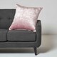 image 2 of Homescapes Pink Luxury Crushed Velvet Cushion Cover - 60 x 60 cm Pink