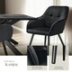 image 4 of Dining Chair Marilyn - velvet look, quilted pattern - per piece Black | Black/Black