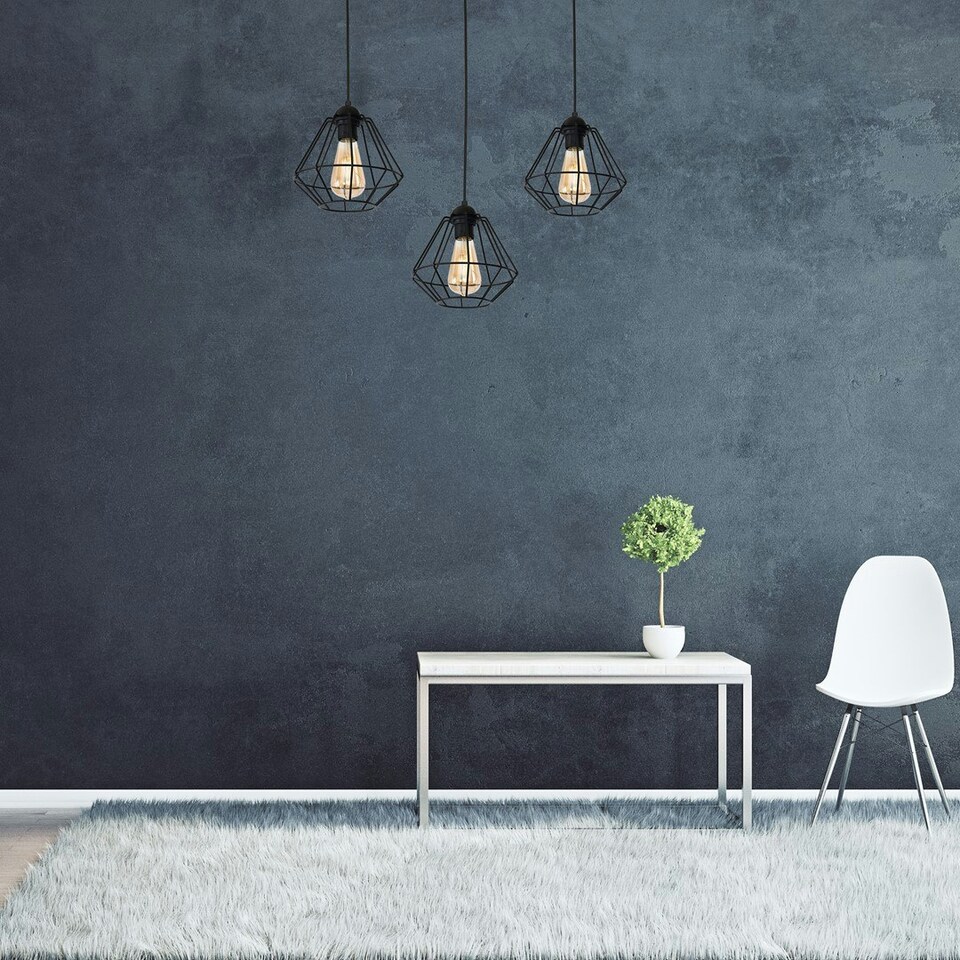 image 1 of Milagro Pendant Lamp Colin Black 3XE27