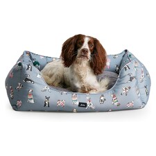 Joules Rainbow Dog Box Bed | Grey | L | 1