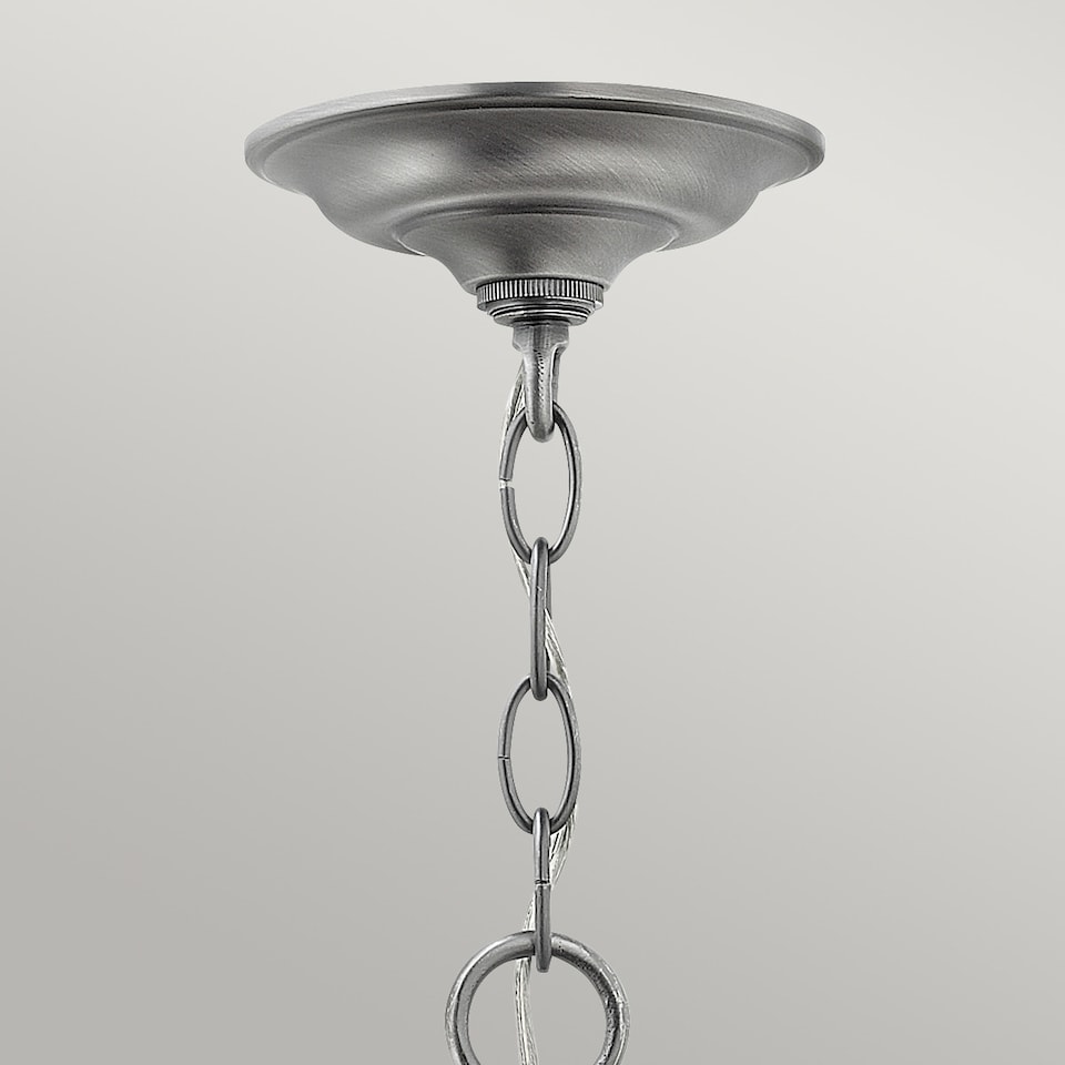 image 1 of Gentry 3 Light Small Ceiling Lantern Pendant Pewter, E14