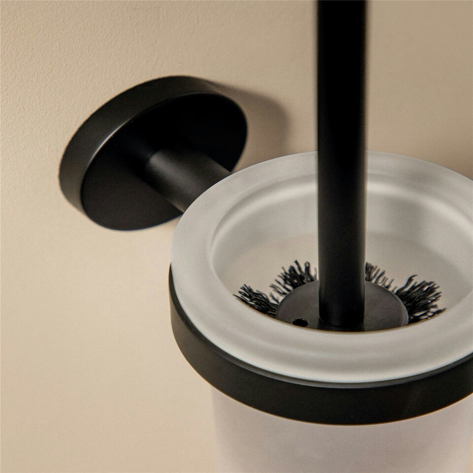 image 1 of Cosmic Floor Toilet Brush Holder with Stainless Steel for Bathroom, Light Grey