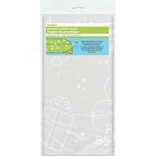 Unique Party Plastic Happy Birthday Party Table Cover - Clear - One Size