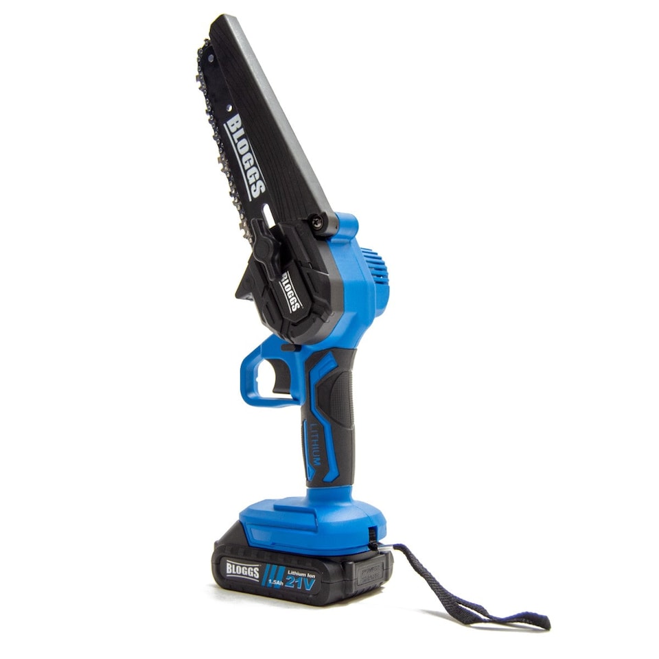 image 1 of Bloggs Cordless Pruning Chainsaw, 21V, One-Handed Branch Trimming, 6-inch Bar Length