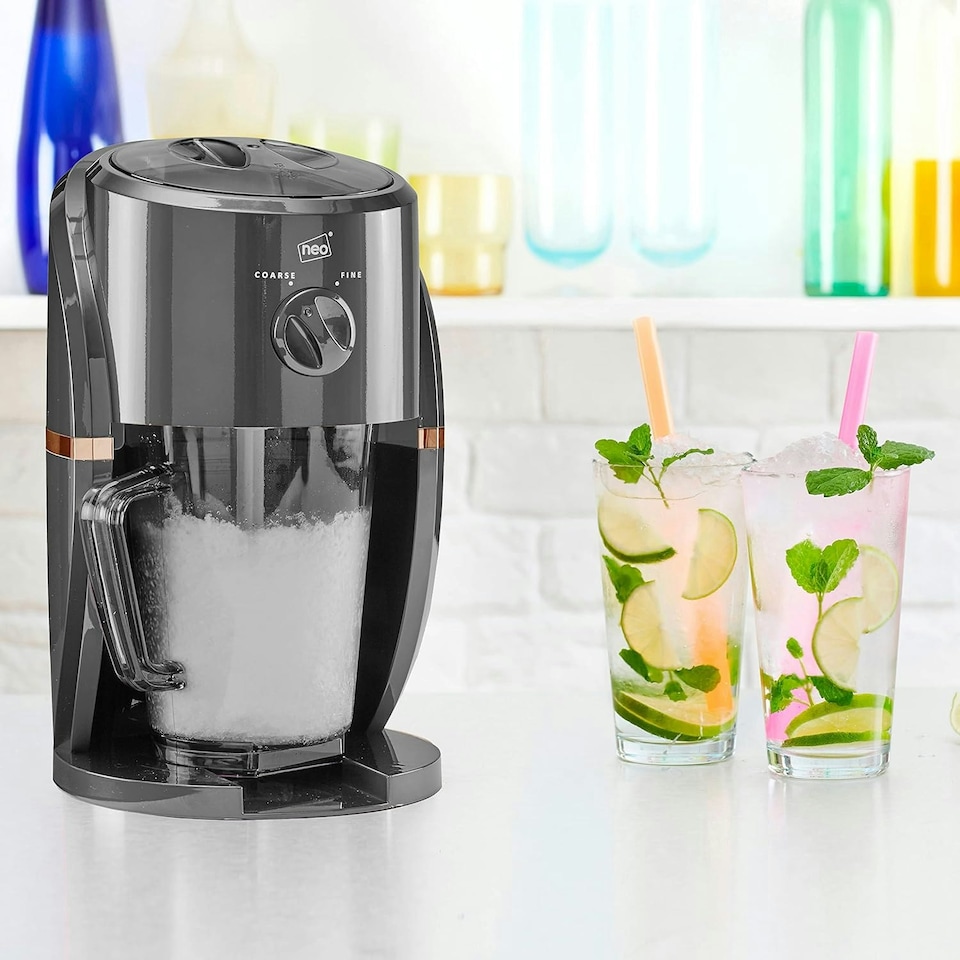 image 1 of Neo Grey and Copper Ice Crusher Slush Machine