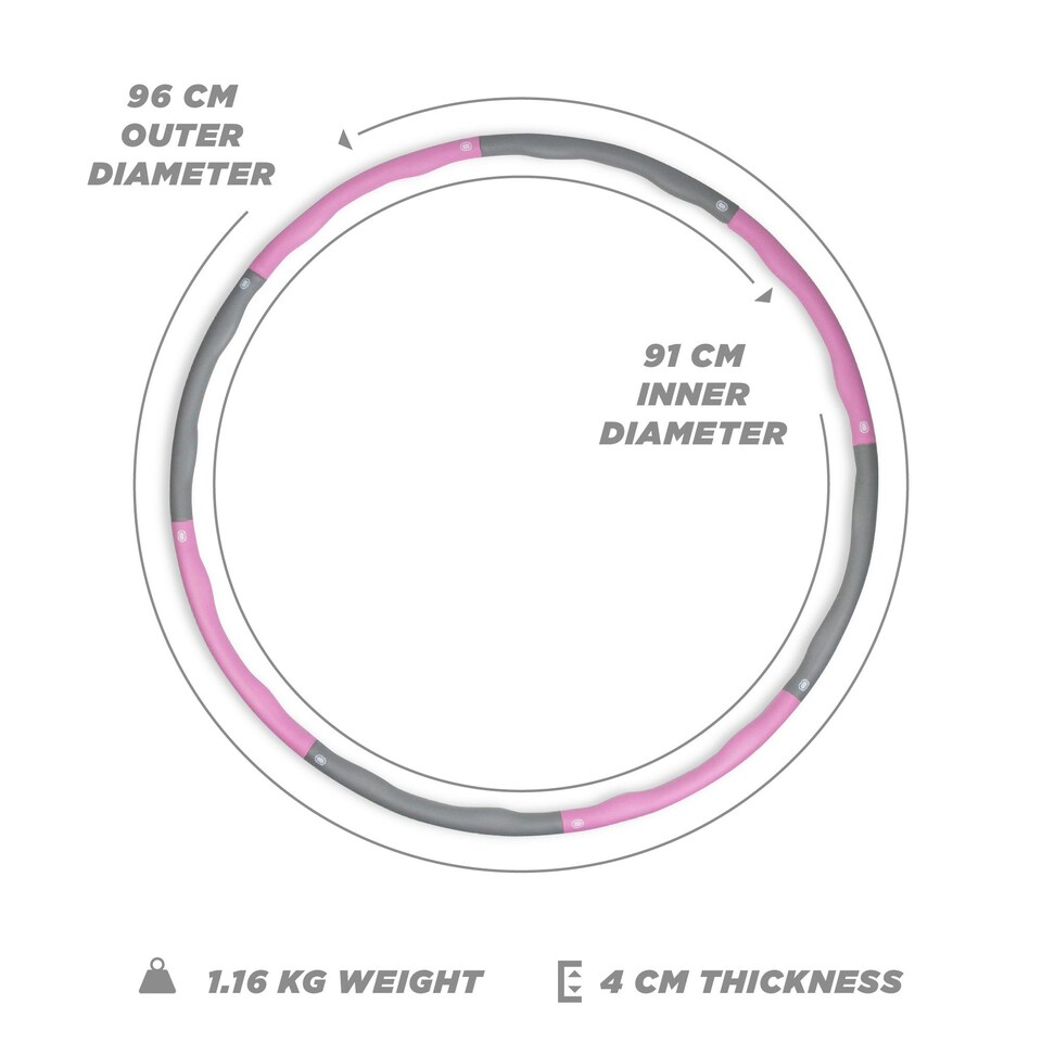 image 1 of Phoenix Fitness Weighted Hula Hoop - Pink