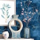image 3 of World of Wallpaper Luxe Collection Marble Effect Vinyl Textured Wallpaper - Blue/Gold - 10m x 0.5m Blue