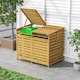 image 4 of Living and Home Outdoor Spruce Wood Garbage Can Garden Storage Shed, Natural, 149x86x122
