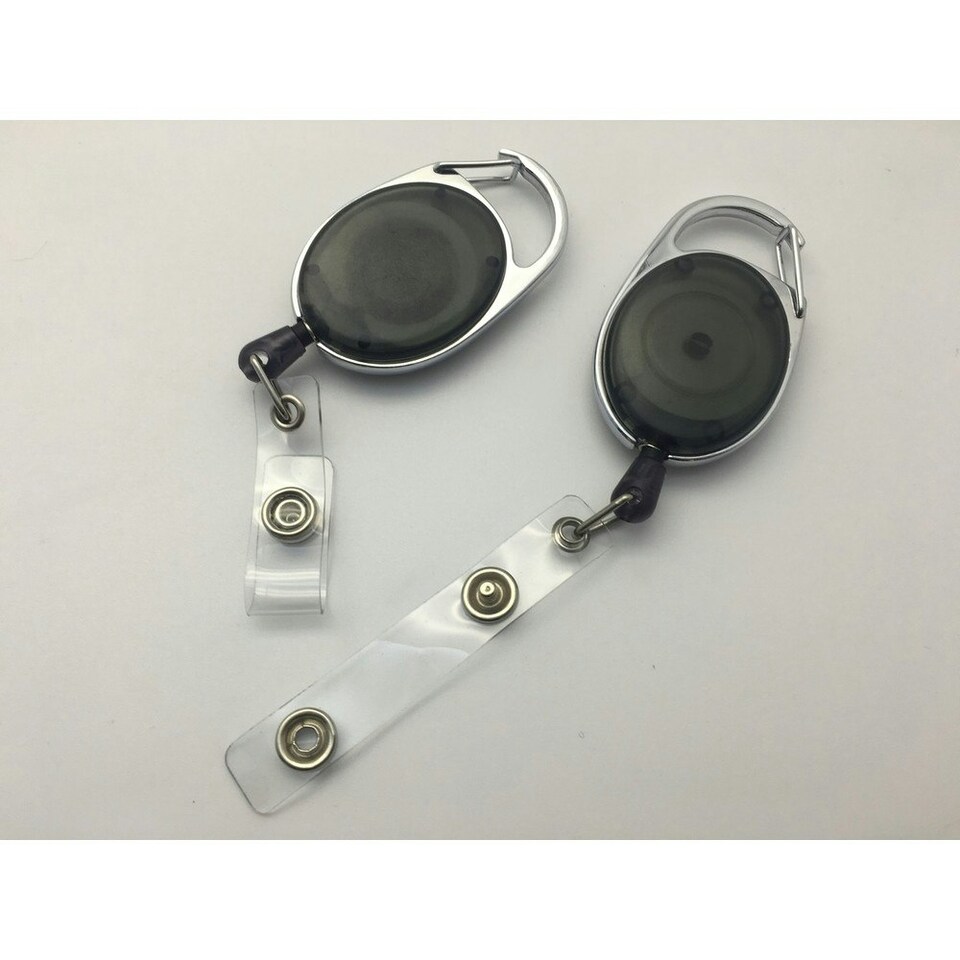 image 1 of Black Key Reel ID Card Badge Holder