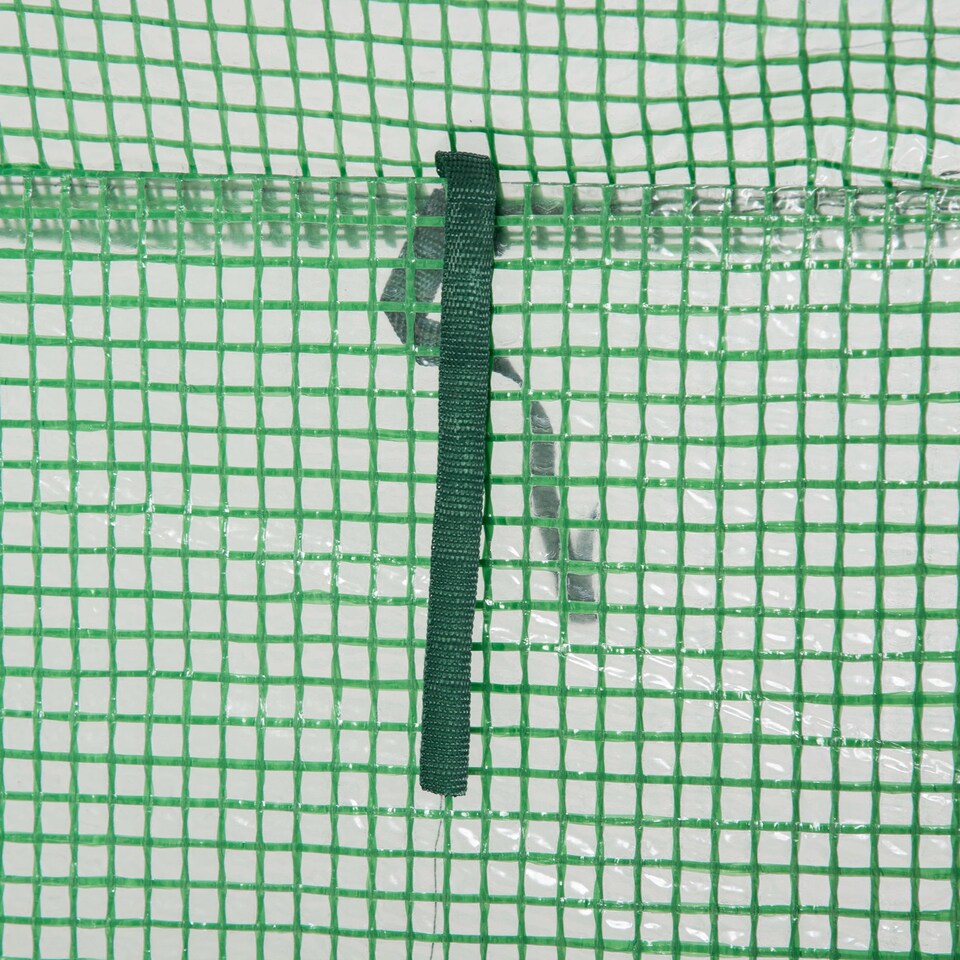 image 1 of Outsunny 100 x 50 x 150cm Greenhouse w/ Zipper Roll-up Door Outdoor Green | Green
