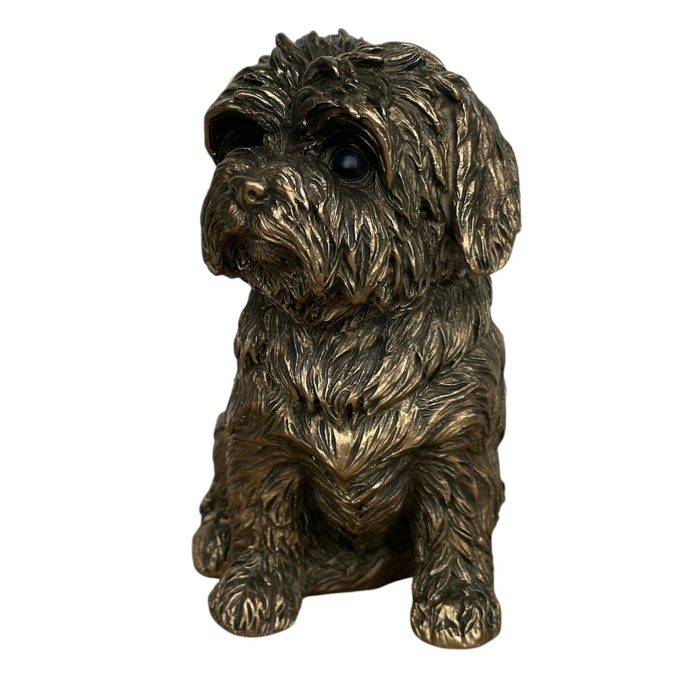 image 1 of Shih Tzu Figurine Leonardo Reflections Bronzed. Gift Boxed