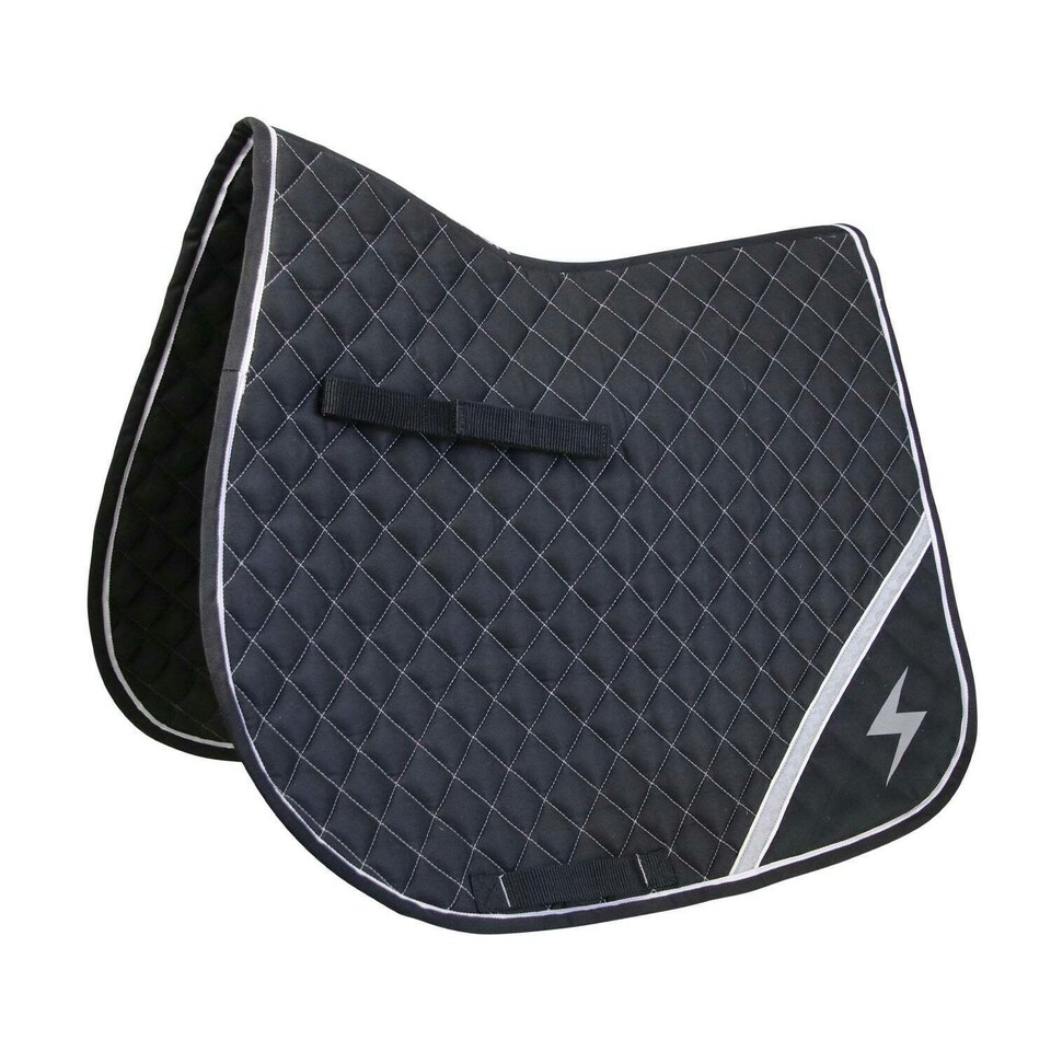 image 1 of Hy Silva Flash Horse Saddlepad - Black/Silver Reflective - Pony