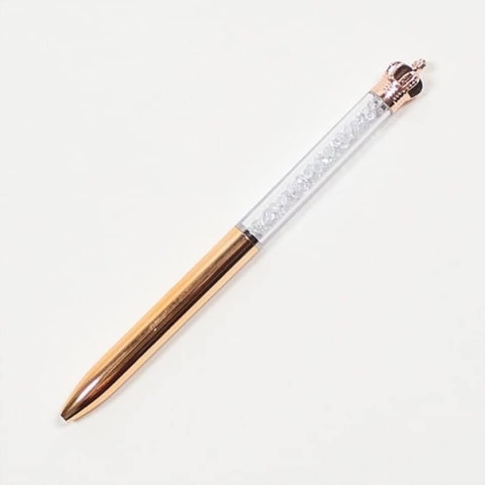Rose Gold Crown Topper Luxury Metallic Pen