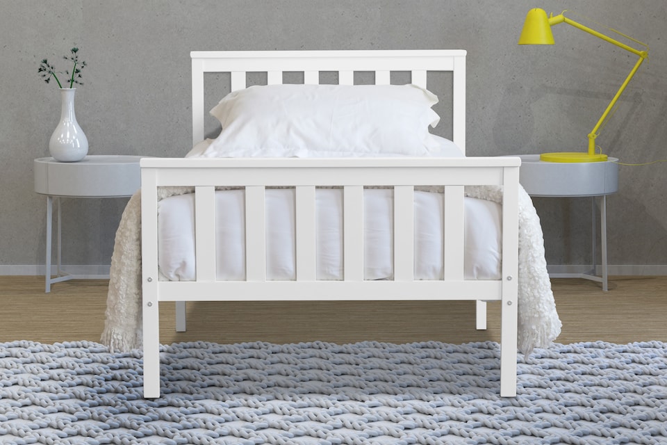 image 1 of Marnel 3ft Single White Bed Frame | White | Single