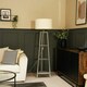 image 3 of ValueLights Hiru Grey 3 Tier Shelf Floor Lamp Cream Shade