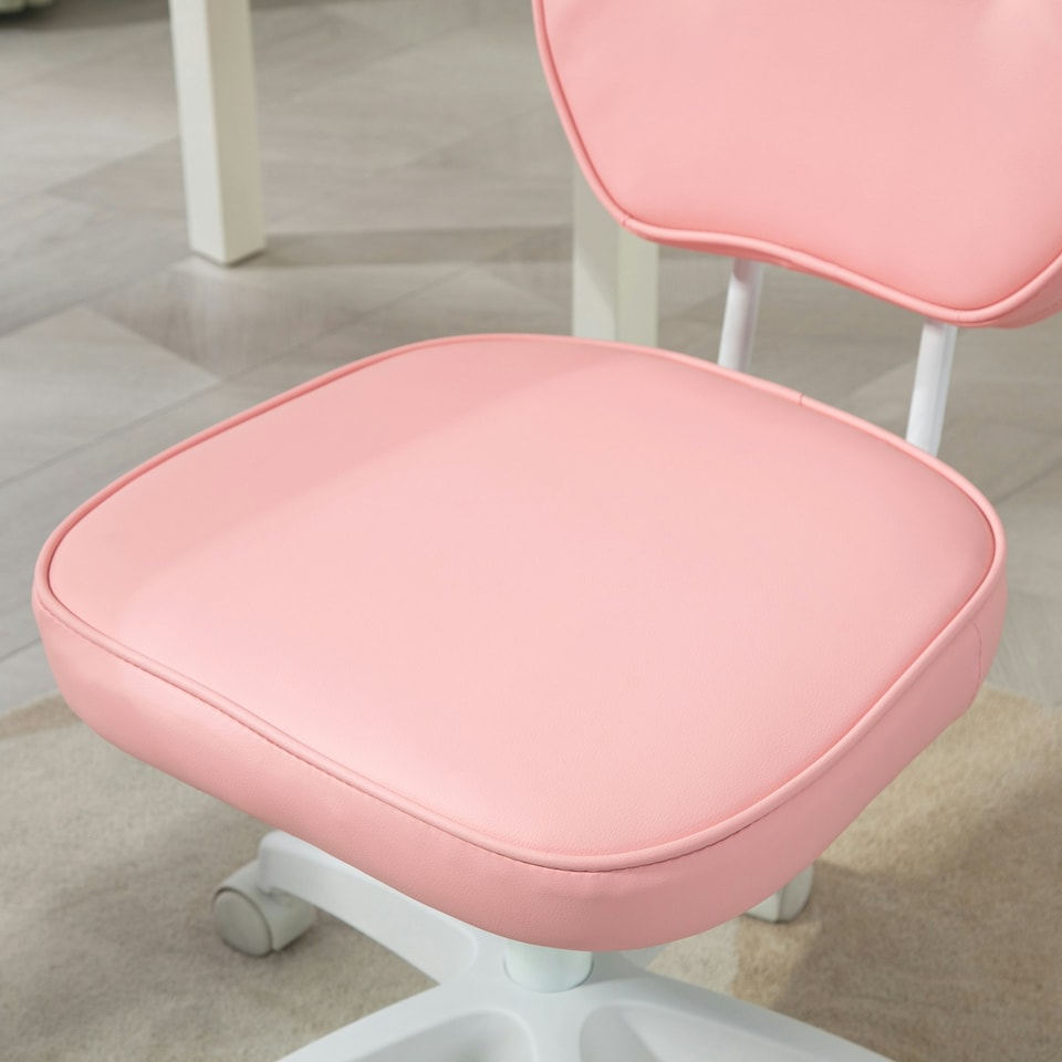 image 1 of Vinsetto Vanity Task Chair with Adjustable Height, Armless, Pink