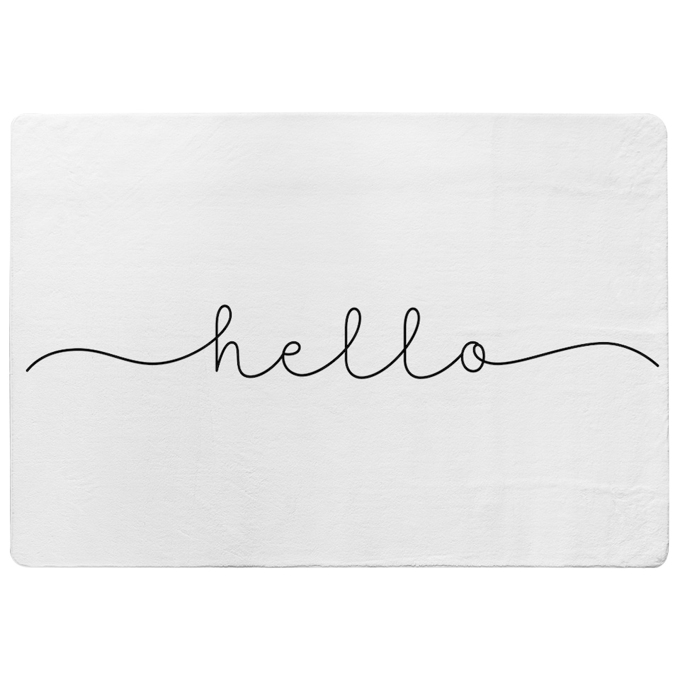 image 1 of Text Hello Designer Rug | Multi