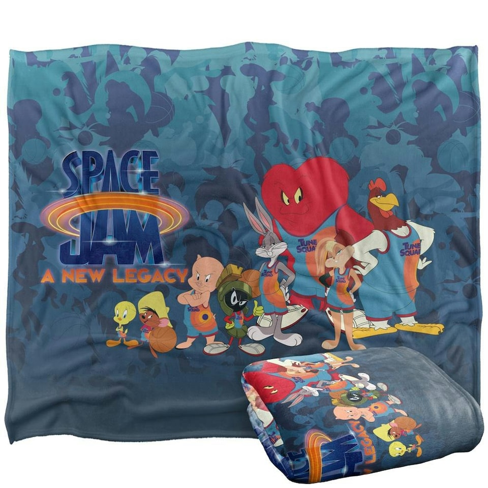 image 1 of Space Jam: A New Legacy Line Up Blanket - Multicoloured - One Size