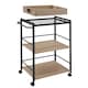image 1 of Drinks Trolley Worcester - 3 shelves and removable tray, 4 swivel castors with parking brake | Brown | industrial wood light, oak Sonoma | 65 x 41,50 x 87 cm | 1