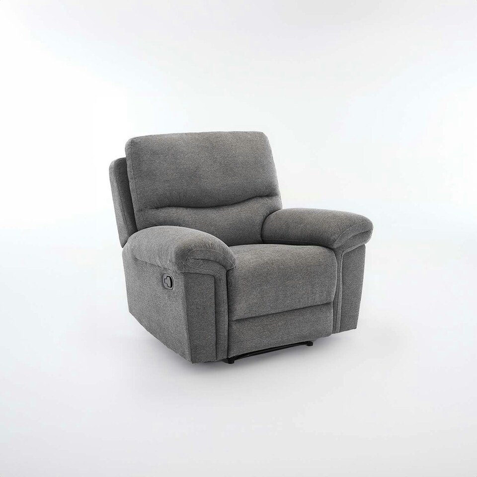 image 1 of Fosse Manual Recliner Fabric Chair (Dark Grey) | Grey | Dark Grey | One Size