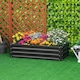 image 2 of Outsunny Raised Garden Bed Elevated Planter Box for Flowers Grey