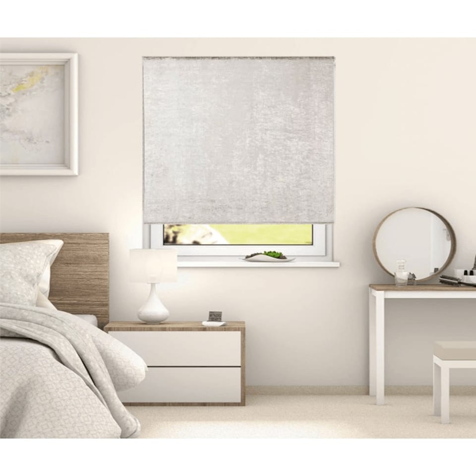 image 1 of 125cm Champagne Crushed Velvet Roller Blinds | Gold | Gold