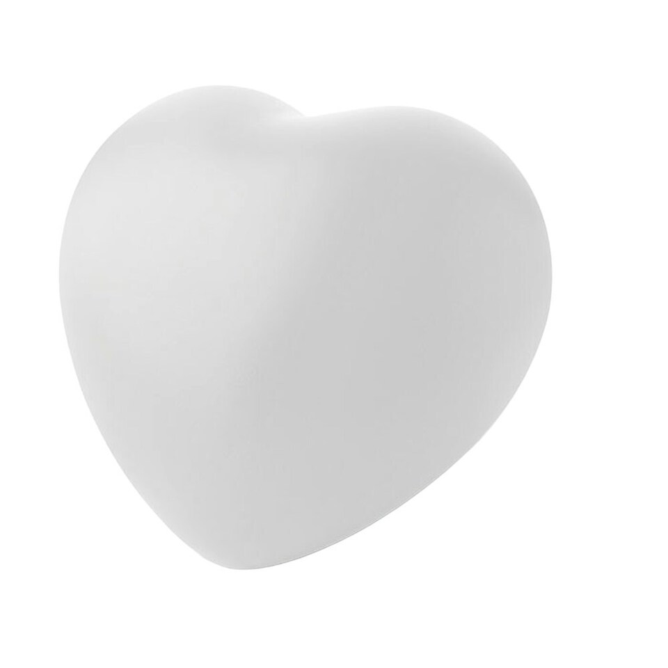 image 1 of MidOcean Lovy PU Heart Stress Ball - White - One Size