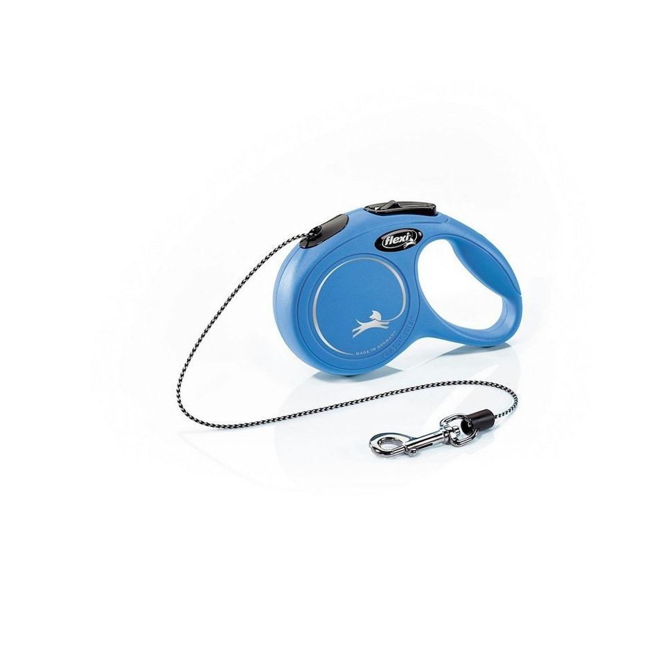 Flexi New Classic Small Retractable Dog Lead - Blue - 8m