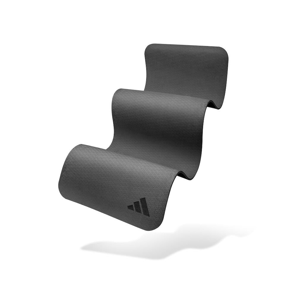 image 1 of Adidas 10mm Yoga Mat — 183 x 61 cm, 75% EVA/25% TPE, Grey | Multi | Grey | 183 x 61 cm