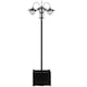 image 6 of Outsunny 3-head LED Solar Light Lamp Street Light Post with Planter Base, Black