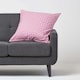 image 2 of Homescapes Cotton Plain Pink and Polka Dots Cushion Cover - 60 x 60 cm | Pink | Pink | 60 x 60 cm