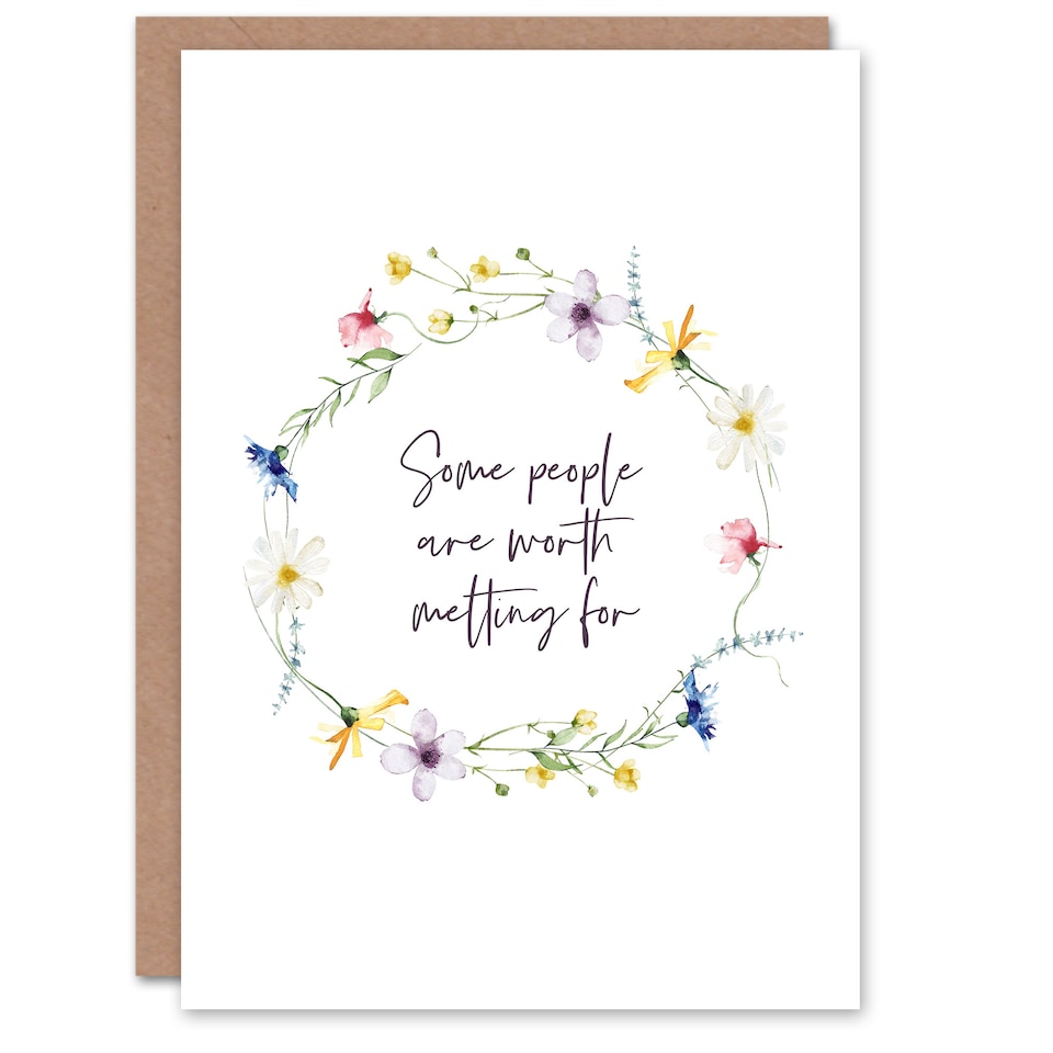 image 1 of Wedding Card Marriage Poem Worth Melting For Floral