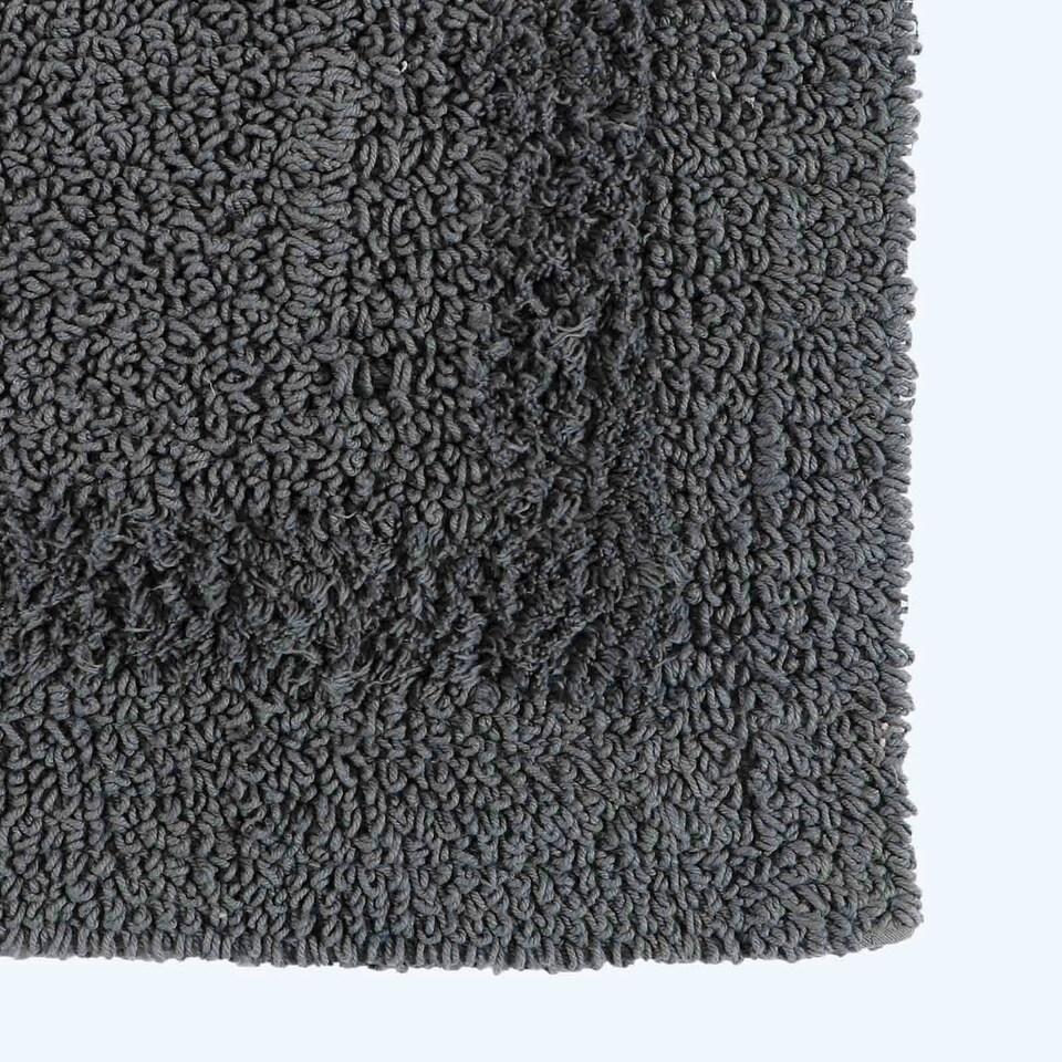 image 1 of Homescapes Luxury Reversible Extra Large Bath Mat - Grey Grey