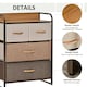 image 6 of HOMCOM Closet Dresser, Dresser Tower With 4 Easy Pull Fabric Drawer Steel Frame